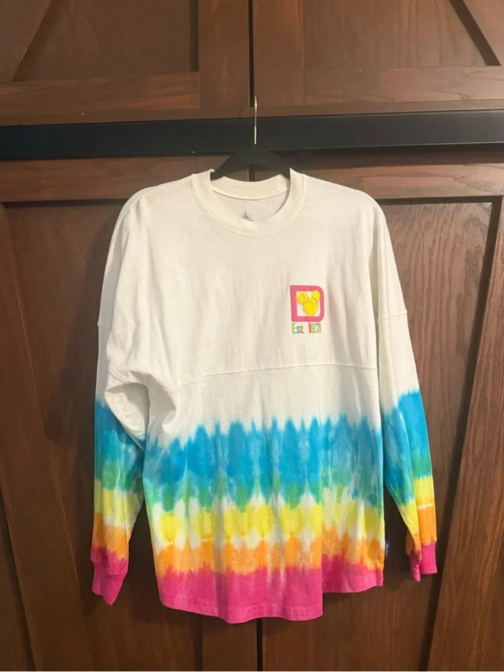 NWT Walt Disney World Lemon Dip Tie Dye Rainbow Spirit Jersey Adult Sz S - Picture 1 of 4